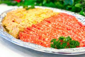 ミートローフとサラミの2種盛