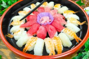 江戸前寿司盛合せ3貫（本マグロ、イカ、エビ）